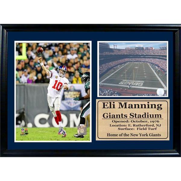 Eli Manning 12 x 18 Photo Stat Frame