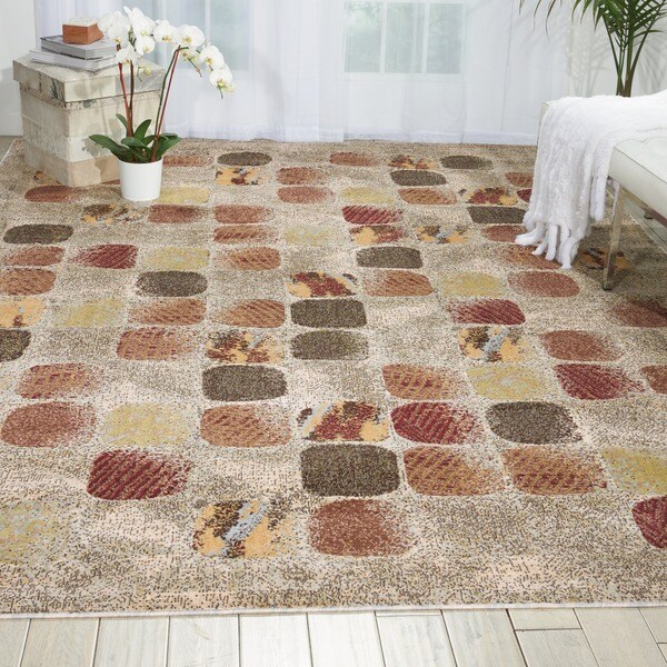 Shop Nourison Modesto Beige Geometric Area Rug - 7&#39;10 x 10&#39;6 - On Sale - Free Shipping Today ...