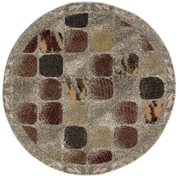 Nourison Modesto Beige Rug (5'3 Round) Nourison Round/Oval/Square