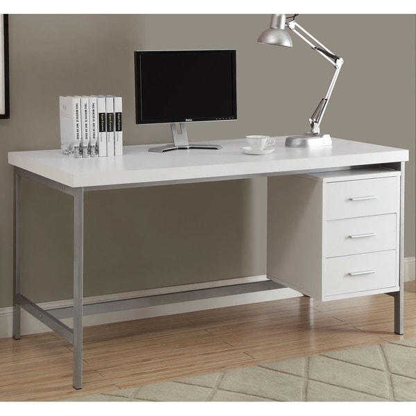 60 inch white writing desk