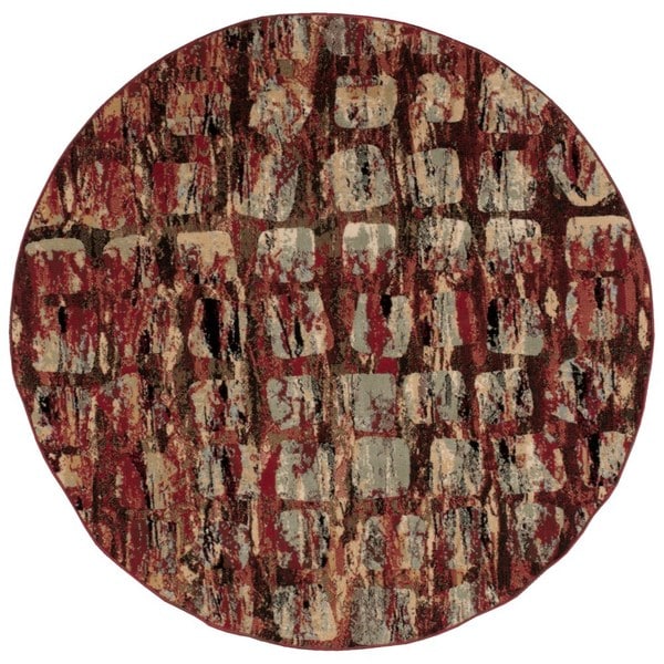 Nourison Modesto Red Rug (53 Round)   15646659  