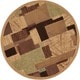 preview thumbnail 10 of 13, Nourison Modesto Abstract Geometric Area Rug 5'3" Round - Beige - Round
