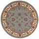 preview thumbnail 18 of 43, Nourison Modesto Persian Floral Border Area Rug 5'3" Round - Blue - Round