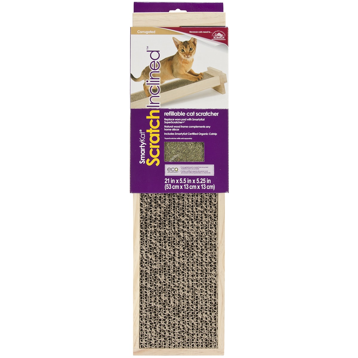 SmartyKat ScratchInclined Refillable Catnip Scratcher Bed Bath