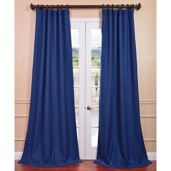 EFF Royal Blue Grommet Top Blackout Curtain Panel Pair