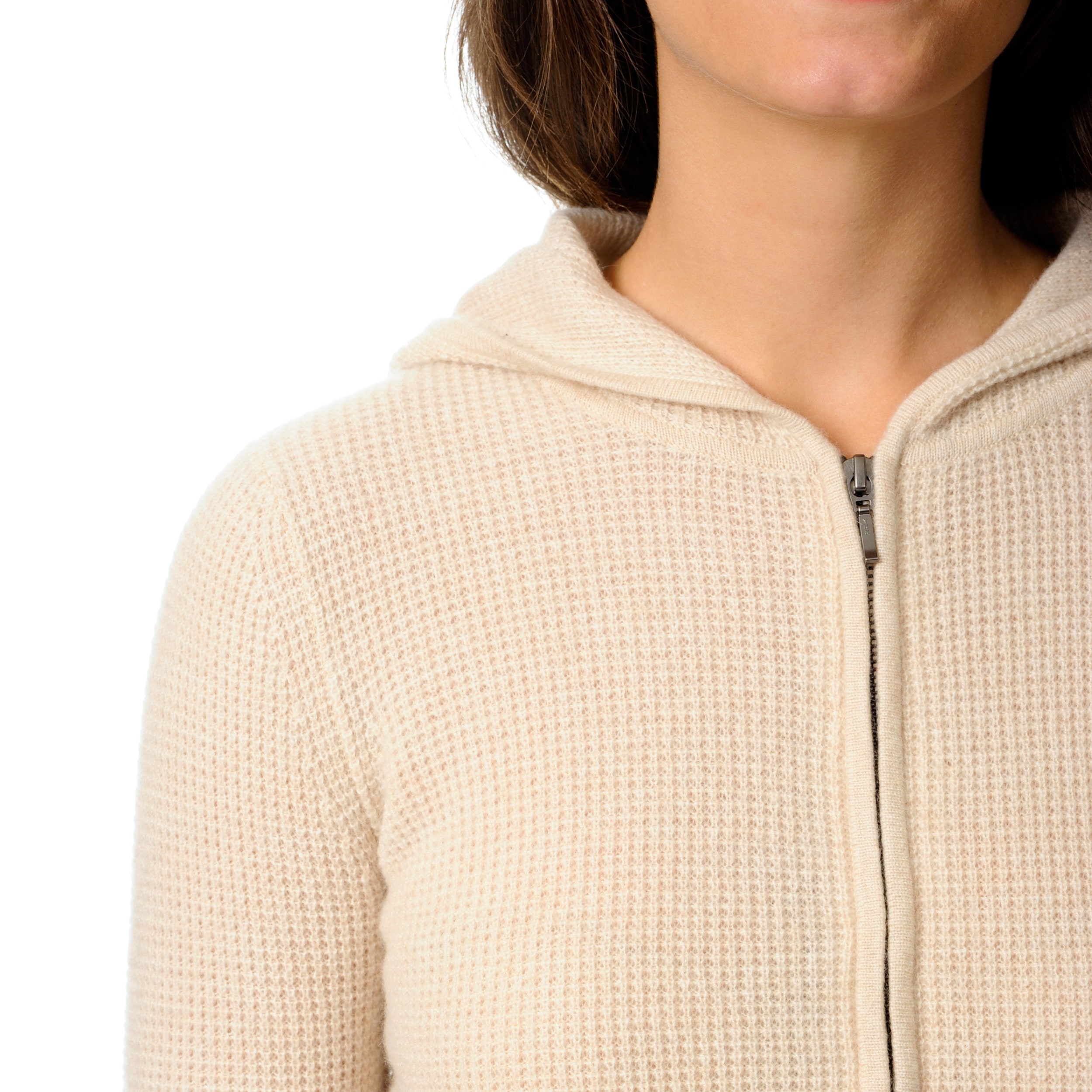 womens zip up cashmere hoodie