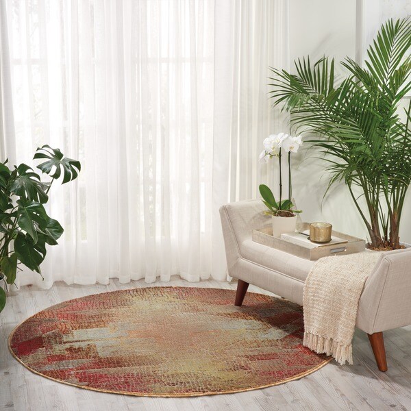 Nourison Modesto Multicolor Rug (5'3 Round) Free Shipping Today 15647162