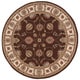 preview thumbnail 39 of 43, Nourison Modesto Persian Floral Border Area Rug 5'3" Round - Brown - Round
