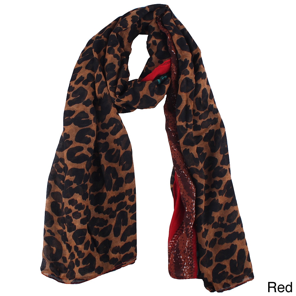 La77 Multicolored Animal Print Scarf