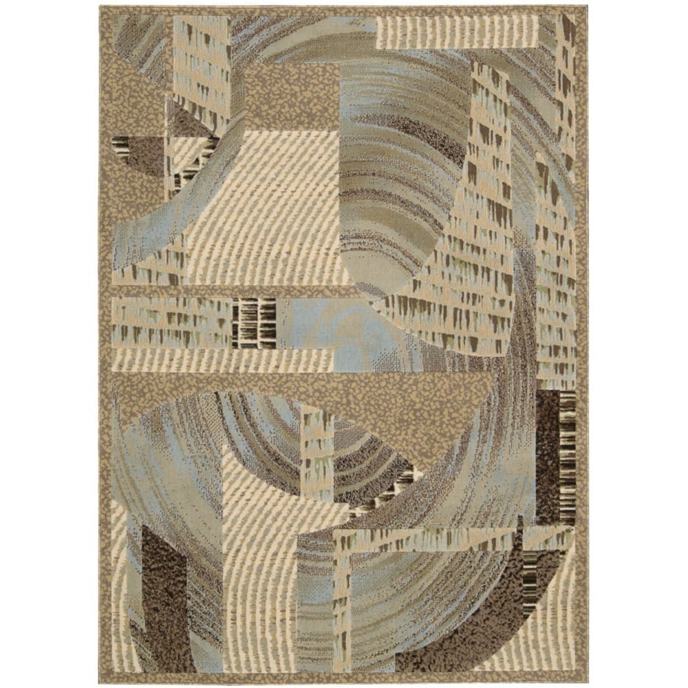 Nourison Modesto Abstract Beige Area Rug (710 X 106)