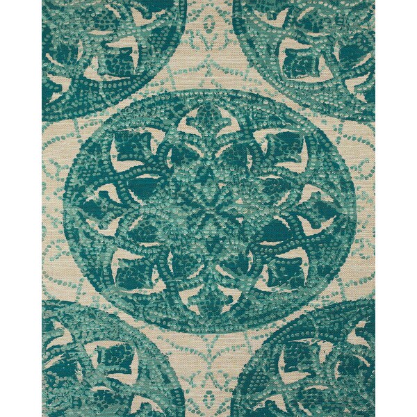 Shop Grand Bazaar Serra Medallion Teal Area Rug (5' x 8') 5' x 8