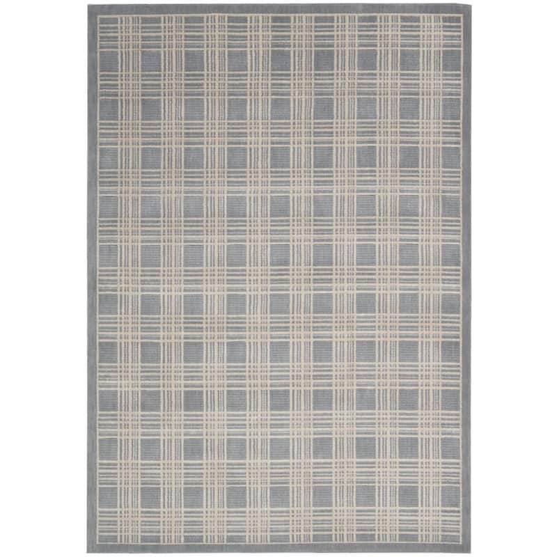kathy ireland Hollywood Shimmer KI102 Area Rug - Blue - 3'9" x 5'9" - Rectangle