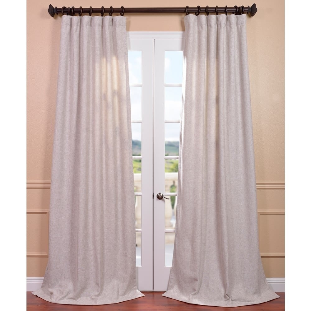 Exclusive Fabrics Oatmeal Linen Curtain (1 Panel)