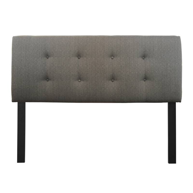 8-button Tufted Candice Charcoal Headboard - Queen