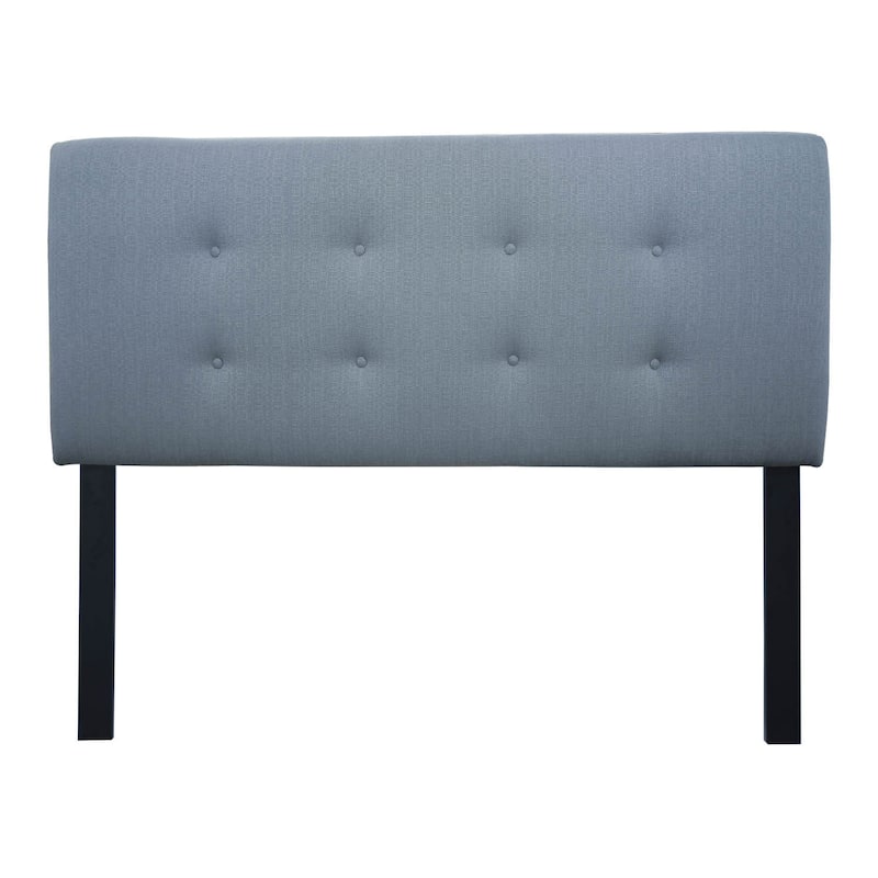 8-button Tufted Candice Bay Blue Headboard - Queen