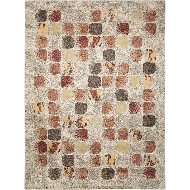 Nourison Modesto Geometric Area Rug - 7'10" x 10'6" - Beige/Grey - Rectangle