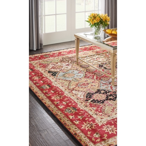 Shop Nourison Modesto Multicolor Traditional Area Rug 5'3 x 7'3 On Sale Free Shipping