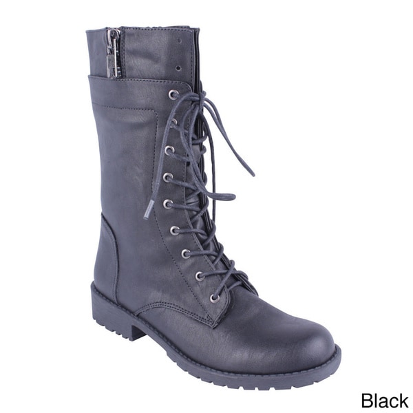 DBDK Women's 'Sotila 7' Mid calf Combat Boots Elegant Boots