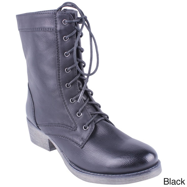 DBDK Women's 'Merride 3' Mid calf Combat Boots Elegant Boots