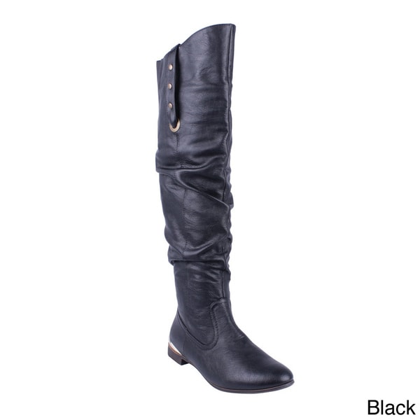 DBDK Women's 'CHICAGO 02' Flat Knee high Riding Boots Elegant Boots