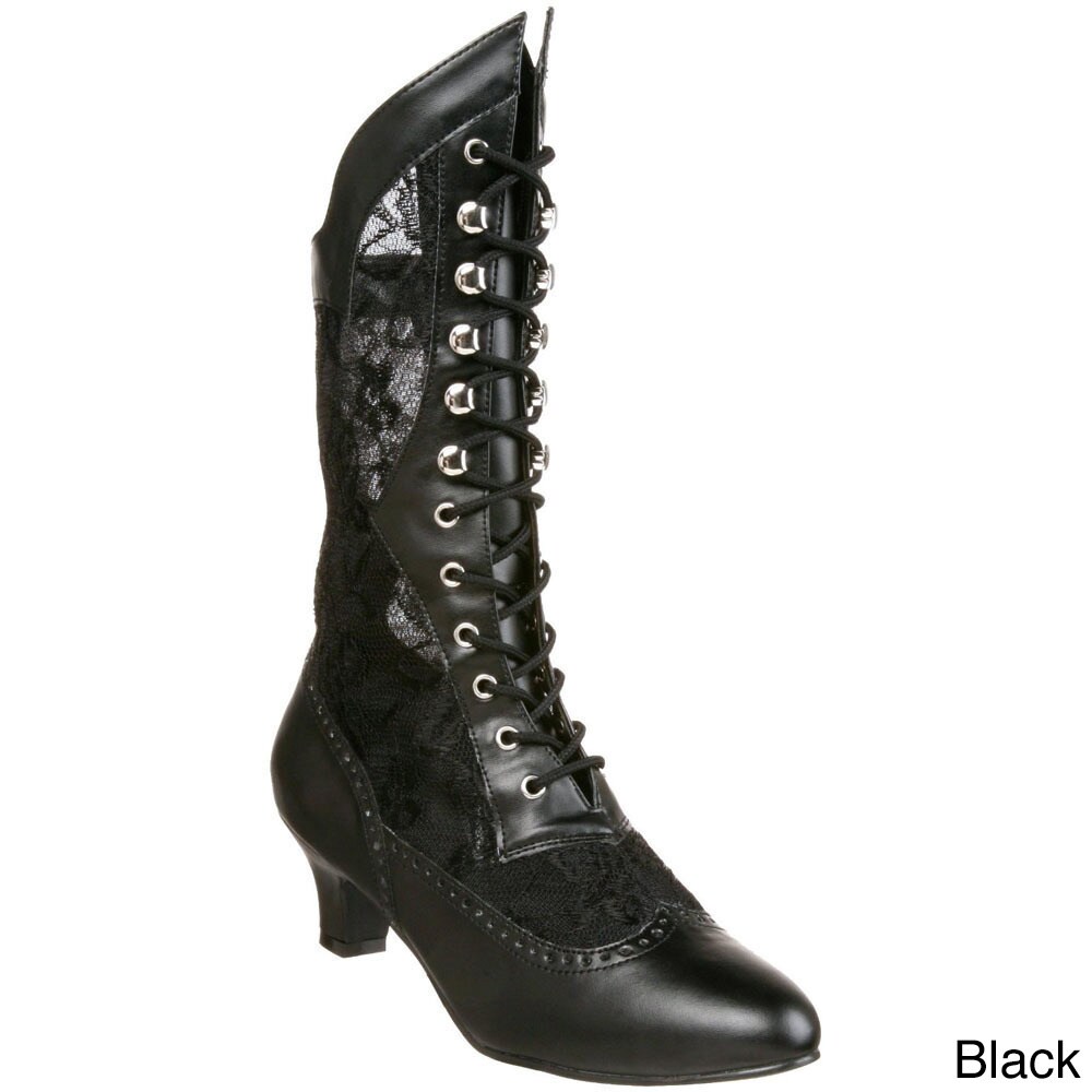 Shop Funtasma Women's 'DAME-115' Heel Victorian Ankle Boots - Free ...