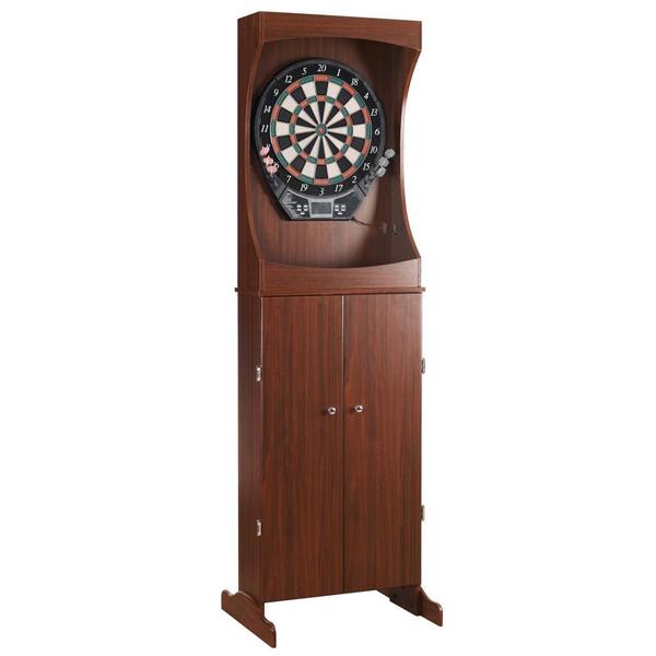 TG Dartboard Cabinet Set with Realistic Walnut Finish, brown, (15-DG910)