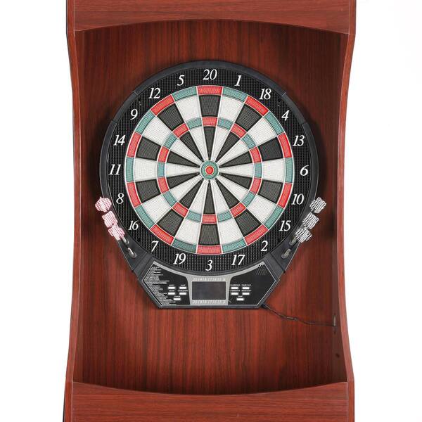 Shop Outlaw Free Standing Dartboard Cabinet Set Cherry Finish