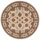 preview thumbnail 29 of 43, Nourison Modesto Persian Floral Border Area Rug 5'3" Round - Ivory - Round