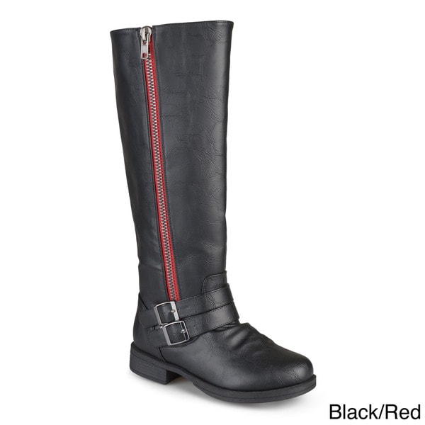 red riding boots wide calf