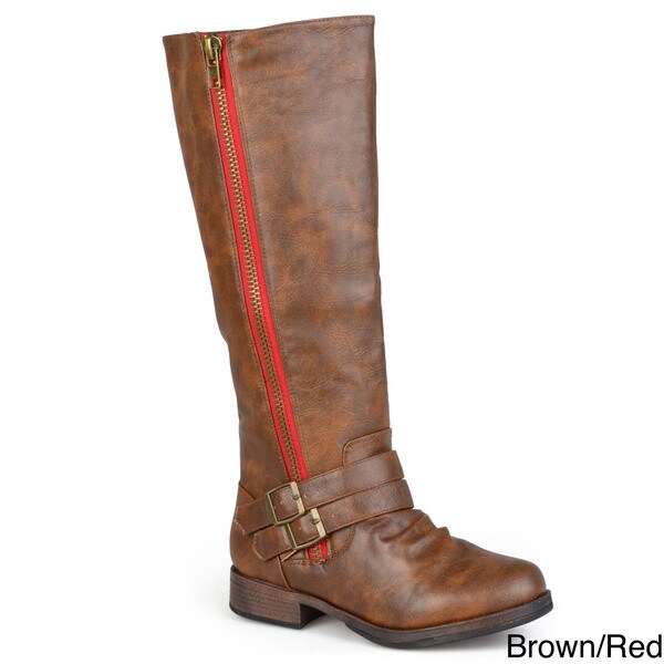 red riding boots wide calf