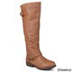 Journee Collection Women's 'Spokane' Red Zipper Riding Boot - Thumbnail 5