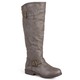 Journee Collection Women's 'Spokane' Red Zipper Riding Boot - Thumbnail 0