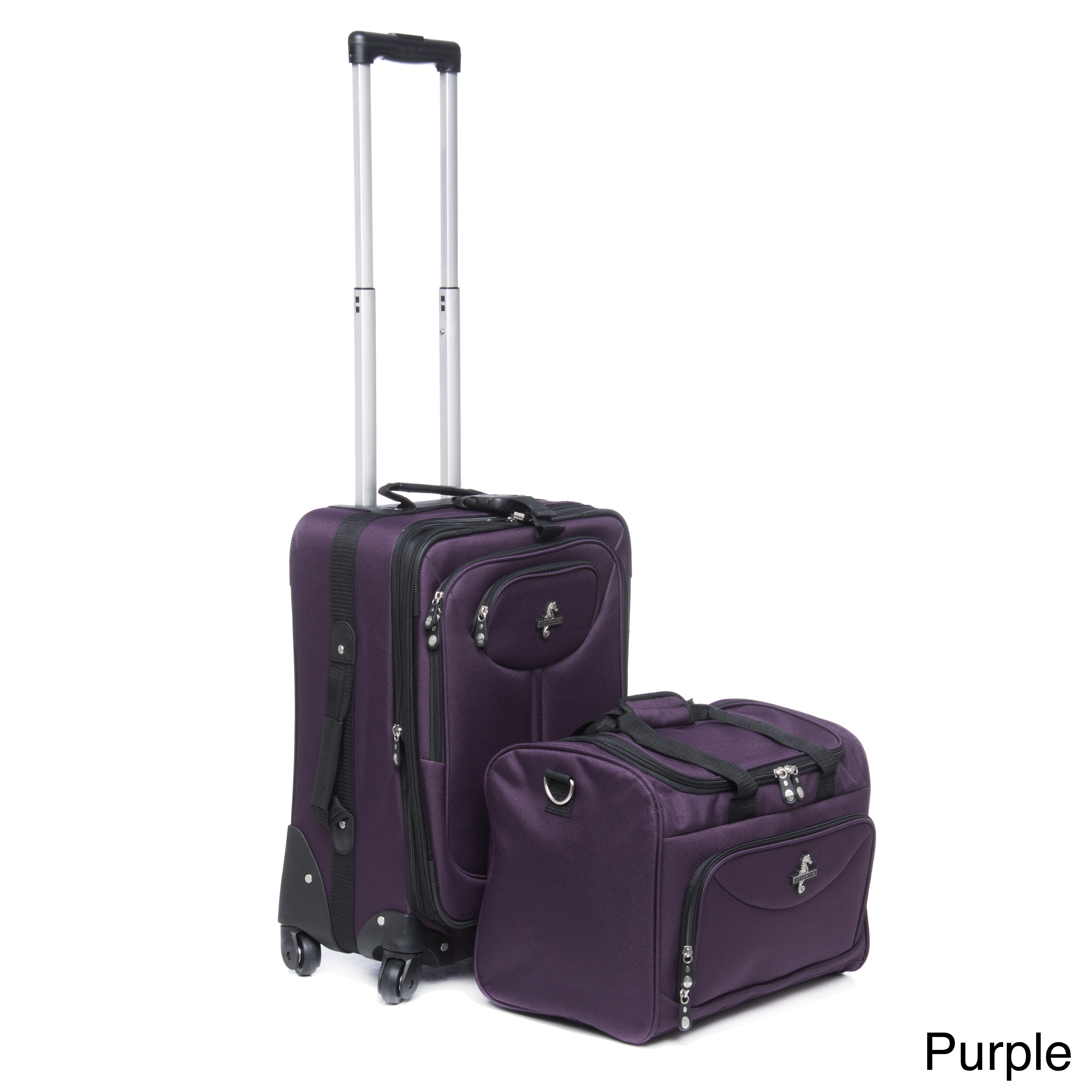 Atlantic 2 piece Expandable Carry on Spinner Luggage Set