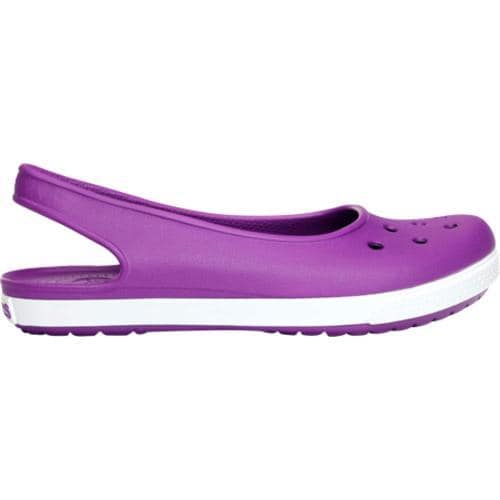 Women's Crocs Crocband Airy Slingback Amethyst/White Crocs Slip ons