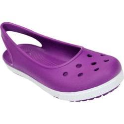 Women's Crocs Crocband Airy Slingback Amethyst/White Crocs Slip ons