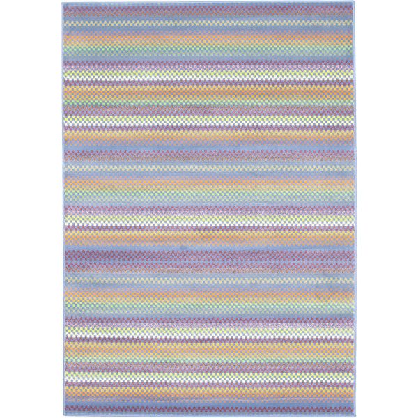 Chroma Missonia Violet Abstract Light Blue Rug (5'5 x 7'9) - 5'5" x 7'9"