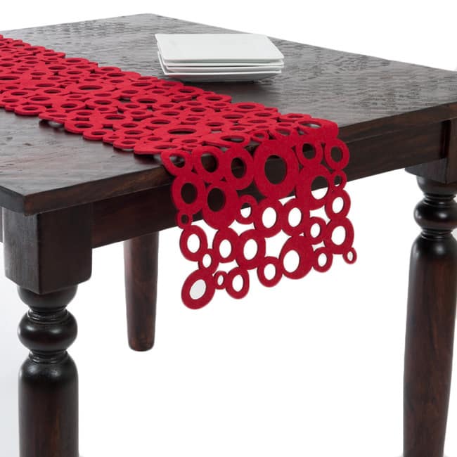 Red Felt Table Runner