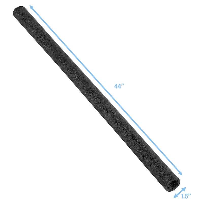 Machrus Upper Bounce 44 Inch Trampoline Safety Enclosure Foam Pole Sleeves - Fits 1.5 inch Diameter Pole - Set of 16 - Black