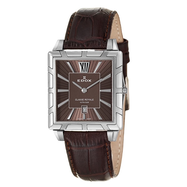 Edox Womens Classe Royale Brown Stainless Steel Swiss quartz Watch