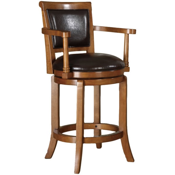 24 H Swivel Counter Stool in Oak Finish Manchester 24 inch High Swivel