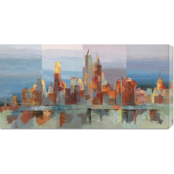 Luigi Florio 'New York astratta' Stretched Canvas Canvas