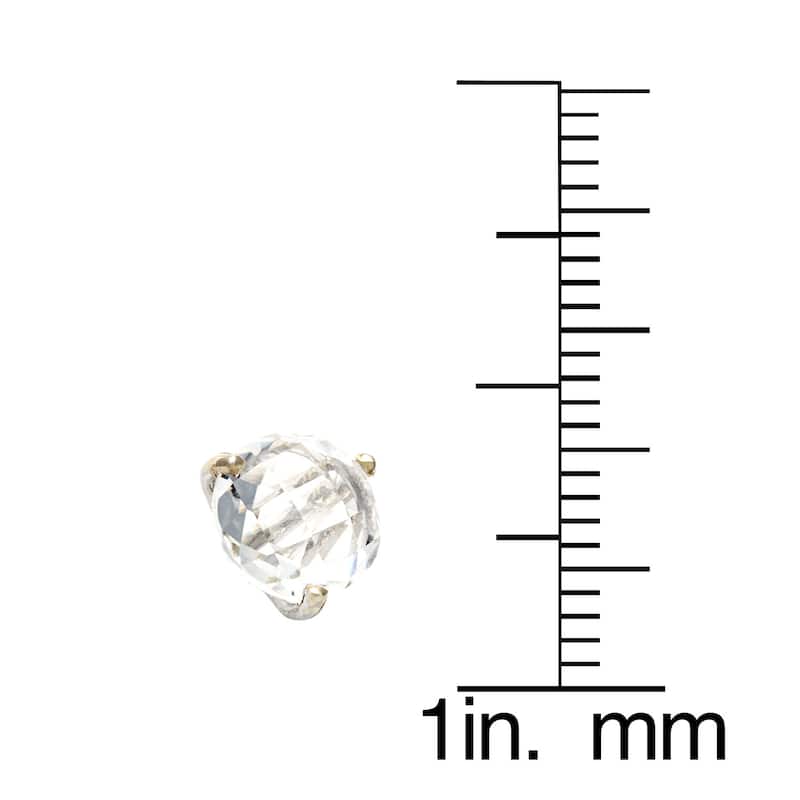 Kabella 14k Gold Blue or White Topaz Birthstone Briolette Stud Earrings