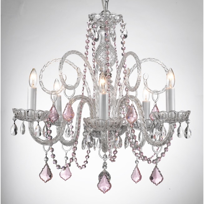 Gallery Venetian Style All-crystal Chandelier with Color Crystal (crsytal chandelier) - Chandeliers For Bedrooms by Overstock.com