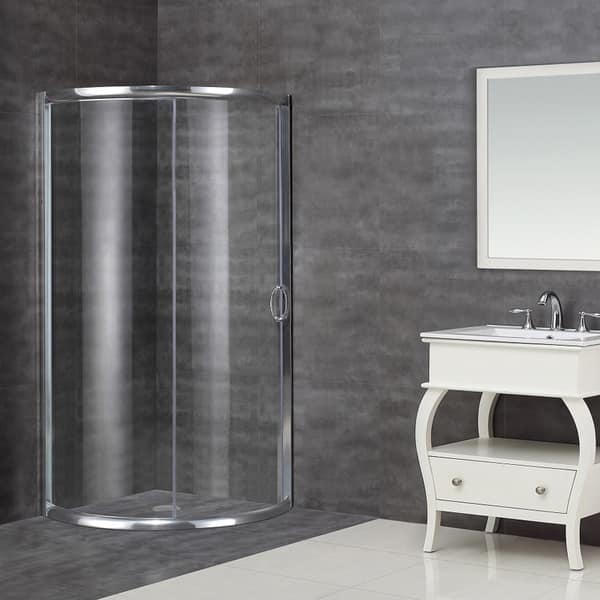 Shop Aston 36 In X 36 In Neo Round Semi Frameless Bypass Shower