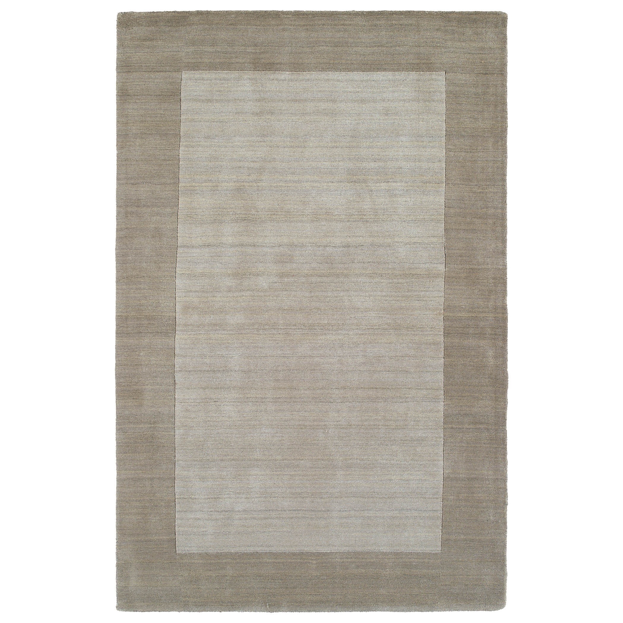 Borders Hand tufted Ivory Wool Rug (80 X 100)