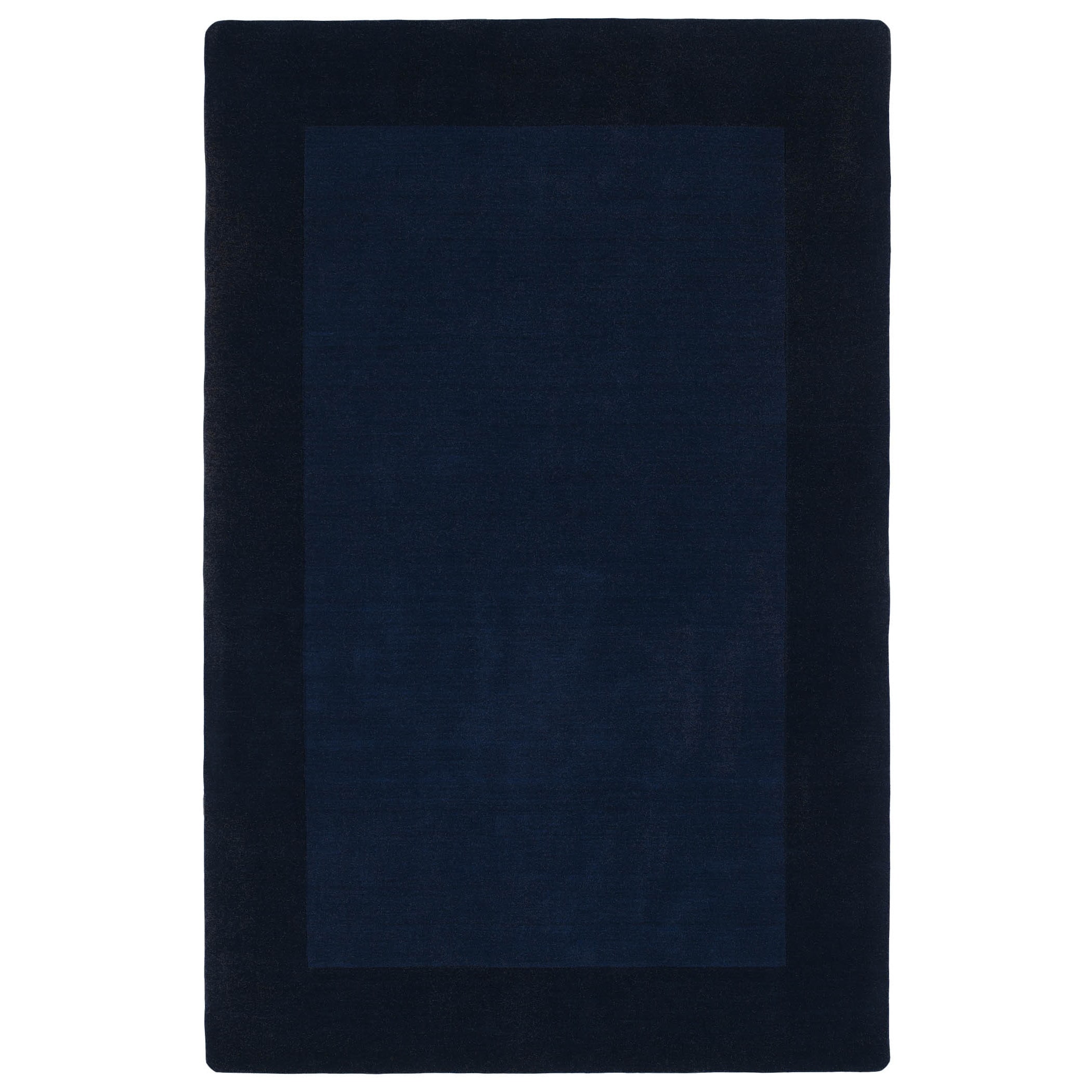 Borders Hand tufted Navy Wool Rug (36 X 53)