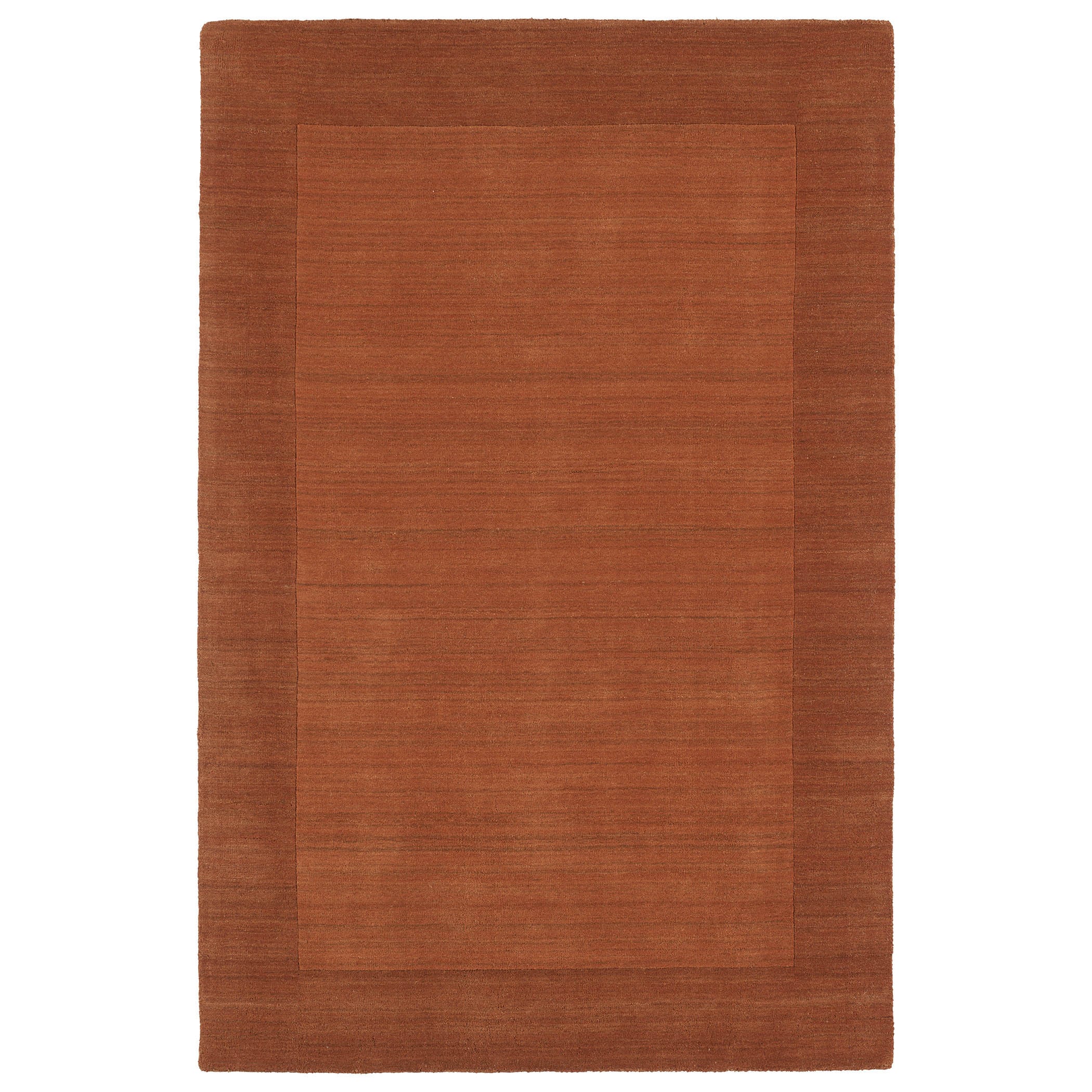 Borders Hand tufted Orange Wool Rug (50 X 79)