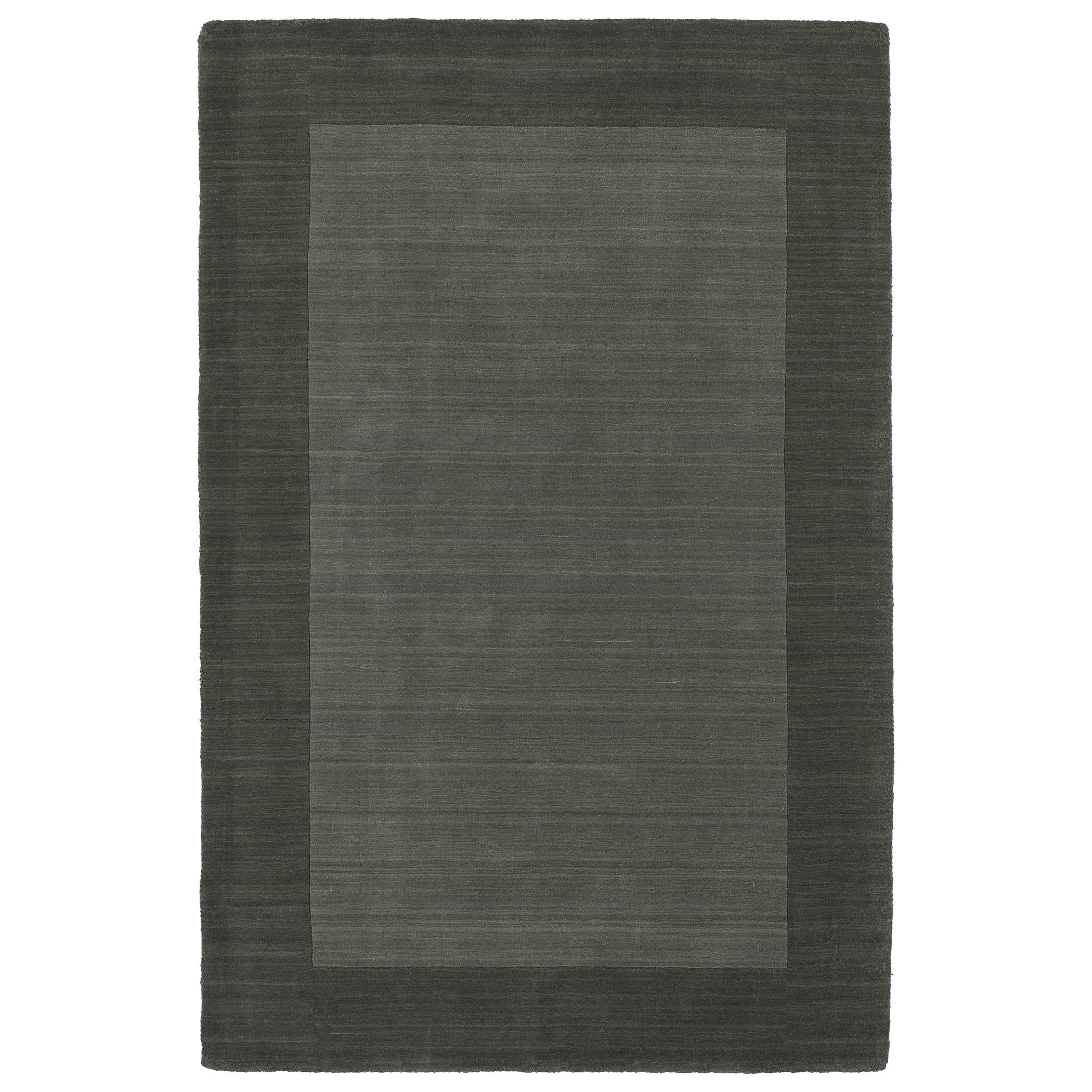 Borders Hand tufted Grey Wool Rug (36 X 53)