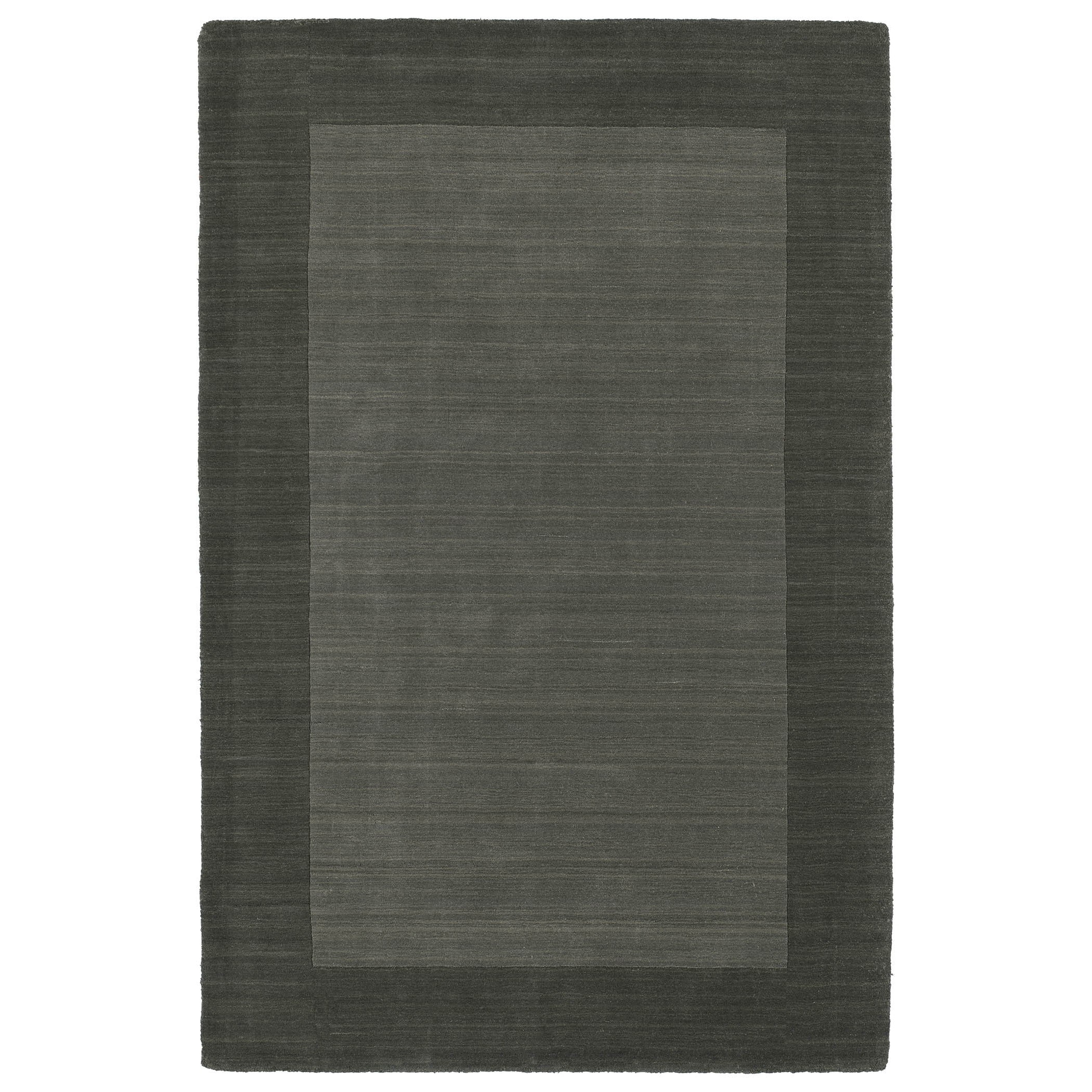 Borders Hand tufted Grey Wool Rug (80 X 100)