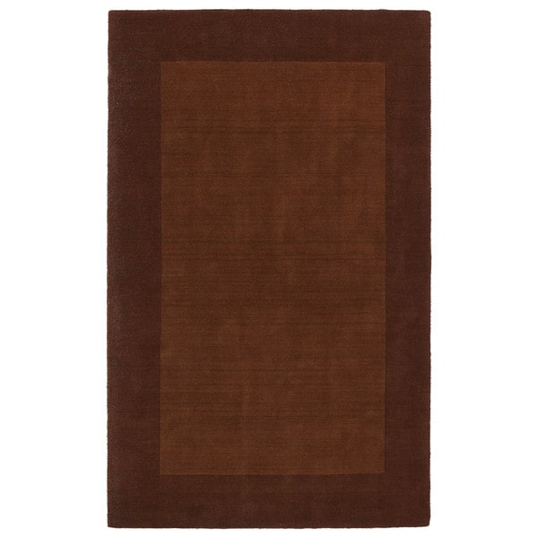 Borders Hand-Tufted Copper Wool Rug (8'0 x 10'0) - 8' x 10'